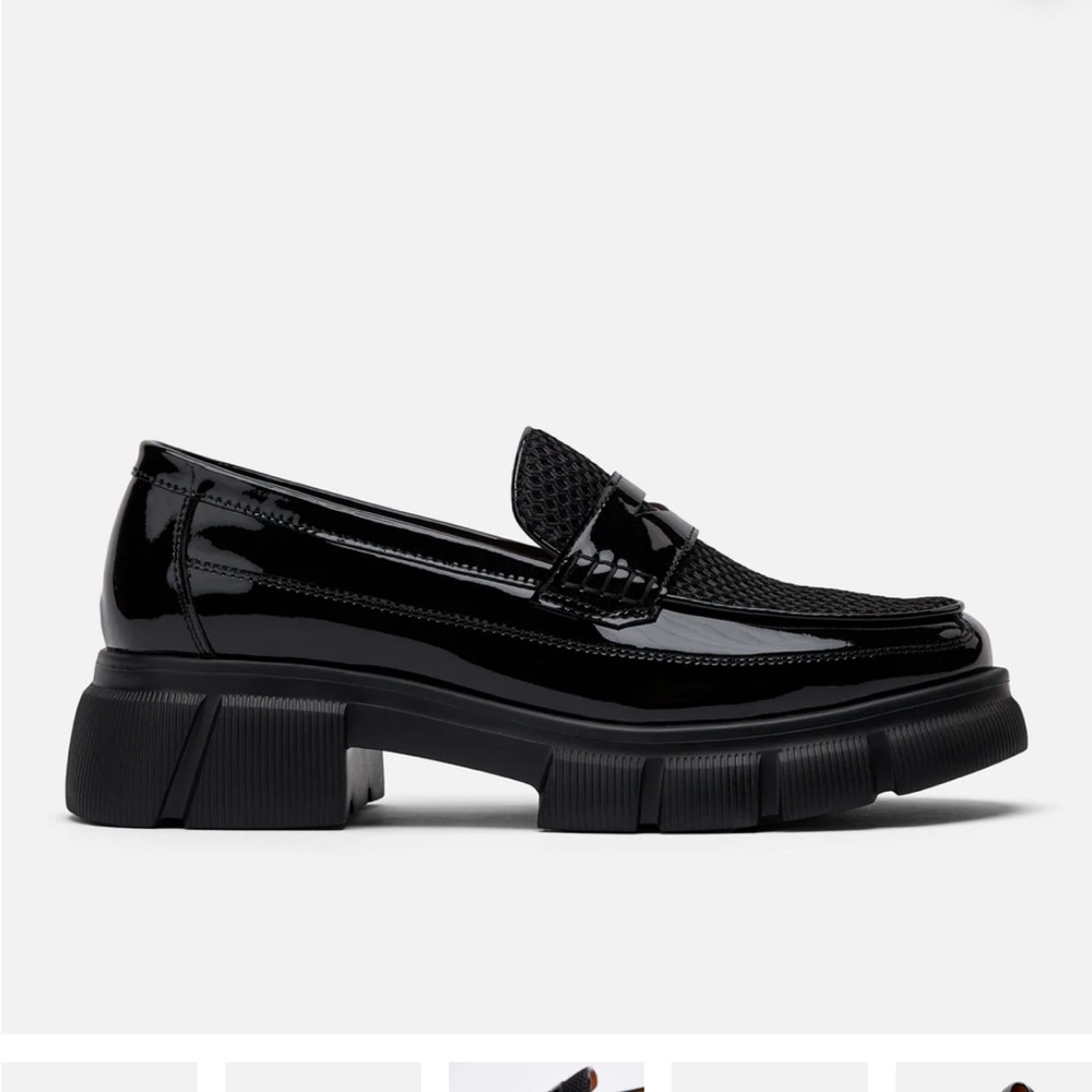 Marc Nolan Ms Calum Black Patent Leather Penny Loafers